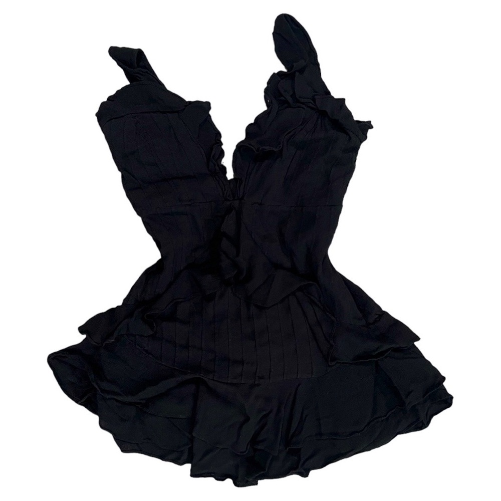 Black For Love and Lemons Plunge Dress